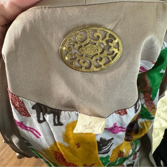 Anthropologie Idra Clinton Ruffle Trench Coat Jacket - Picture 5 of 6